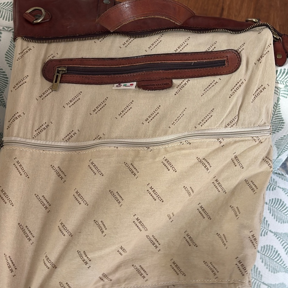 BROWN LEATHER BAGPACK - Picture 7 of 11